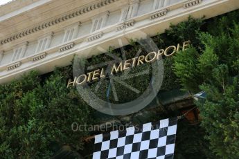 World © Octane Photographic Ltd. Hotel Metropole. Thursday 26th May 2016, F1 Monaco GP Practice 1, Monaco, Monte Carlo. Digital Ref :