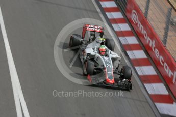 World © Octane Photographic Ltd. Haas F1 Team VF-16 - Esteban Gutierrez. Thursday 26th May 2016, F1 Monaco GP Practice 1, Monaco, Monte Carlo. Digital Ref :