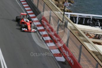 World © Octane Photographic Ltd. Scuderia Ferrari SF16-H – Sebastian Vettel. Thursday 26th May 2016, F1 Monaco GP Practice 1, Monaco, Monte Carlo. Digital Ref :