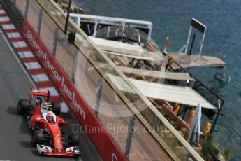 World © Octane Photographic Ltd. Scuderia Ferrari SF16-H – Kimi Raikkonen. Thursday 26th May 2016, F1 Monaco GP Practice 1, Monaco, Monte Carlo. Digital Ref :