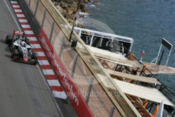 World © Octane Photographic Ltd. Haas F1 Team VF-16 – Romain Grosjean. Thursday 26th May 2016, F1 Monaco GP Practice 1, Monaco, Monte Carlo. Digital Ref :