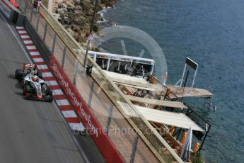World © Octane Photographic Ltd. Haas F1 Team VF-16 - Esteban Gutierrez. Thursday 26th May 2016, F1 Monaco GP Practice 1, Monaco, Monte Carlo. Digital Ref :