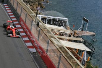 World © Octane Photographic Ltd. Scuderia Ferrari SF16-H – Sebastian Vettel. Thursday 26th May 2016, F1 Monaco GP Practice 1, Monaco, Monte Carlo. Digital Ref :