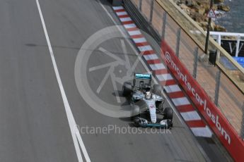 World © Octane Photographic Ltd. Mercedes AMG Petronas W07 Hybrid – Lewis Hamilton. Thursday 26th May 2016, F1 Monaco GP Practice 1, Monaco, Monte Carlo. Digital Ref :