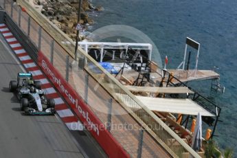 World © Octane Photographic Ltd. Mercedes AMG Petronas W07 Hybrid – Nico Rosberg. Thursday 26th May 2016, F1 Monaco GP Practice 1, Monaco, Monte Carlo. Digital Ref :