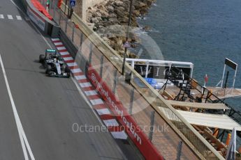 World © Octane Photographic Ltd. Mercedes AMG Petronas W07 Hybrid – Lewis Hamilton. Thursday 26th May 2016, F1 Monaco GP Practice 1, Monaco, Monte Carlo. Digital Ref :