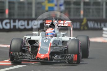 World © Octane Photographic Ltd. Haas F1 Team VF-16 – Romain Grosjean. Wednesday 25th May 2016, F1 Monaco - Practice 2, Monaco, Monte Carlo. Digital Ref : 1562CB1D6995