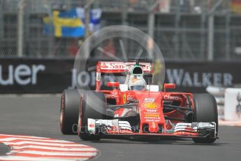 World © Octane Photographic Ltd. Scuderia Ferrari SF16-H – Sebastian Vettel. Wednesday 25th May 2016, F1 Monaco - Practice 2, Monaco, Monte Carlo. Digital Ref : 1562CB1D7008