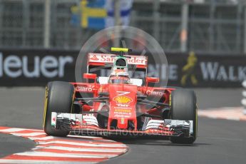 World © Octane Photographic Ltd. Scuderia Ferrari SF16-H – Kimi Raikkonen. Wednesday 25th May 2016, F1 Monaco - Practice 2, Monaco, Monte Carlo. Digital Ref : 1562CB1D7014