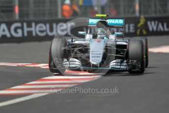 World © Octane Photographic Ltd. Mercedes AMG Petronas W07 Hybrid – Nico Rosberg. Wednesday 25th May 2016, F1 Monaco - Practice 2, Monaco, Monte Carlo. Digital Ref : 1562CB1D7063