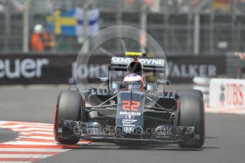 World © Octane Photographic Ltd. McLaren Honda MP4-31 – Jenson Button. Wednesday 25th May 2016, F1 Monaco - Practice 2, Monaco, Monte Carlo. Digital Ref : 1562CB1D7180