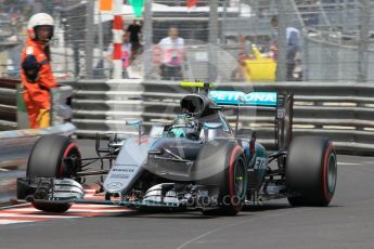 World © Octane Photographic Ltd. Mercedes AMG Petronas W07 Hybrid – Nico Rosberg. Wednesday 25th May 2016, F1 Monaco - Practice 2, Monaco, Monte Carlo. Digital Ref : 1562CB1D7321