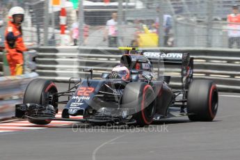 World © Octane Photographic Ltd. McLaren Honda MP4-31 – Jenson Button. Wednesday 25th May 2016, F1 Monaco - Practice 2, Monaco, Monte Carlo. Digital Ref : 1562CB1D7322