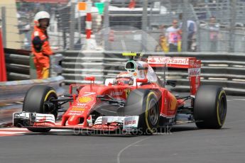 World © Octane Photographic Ltd. Scuderia Ferrari SF16-H – Kimi Raikkonen. Wednesday 25th May 2016, F1 Monaco - Practice 2, Monaco, Monte Carlo. Digital Ref : 1562CB1D7325