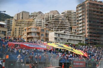 World © Octane Photographic Ltd. Scuderia Ferrari fans. Wednesday 25th May 2016, F1 Monaco - Practice 2, Monaco, Monte Carlo. Digital Ref : 1562CB7D1012