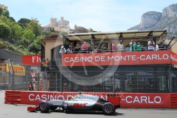 World © Octane Photographic Ltd. Haas F1 Team VF-16 - Esteban Gutierrez. Wednesday 25th May 2016, F1 Monaco - Practice 2, Monaco, Monte Carlo. Digital Ref : 1562CB7D1024