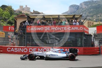 World © Octane Photographic Ltd. Williams Martini Racing, Williams Mercedes FW38 – Felipe Massa. Wednesday 25th May 2016, F1 Monaco - Practice 2, Monaco, Monte Carlo. Digital Ref : 1562CB7D1053