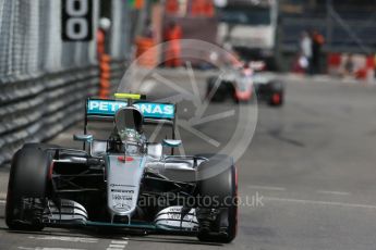 World © Octane Photographic Ltd. Mercedes AMG Petronas W07 Hybrid – Nico Rosberg. Wednesday 25th May 2016, F1 Monaco - Practice 2, Monaco, Monte Carlo. Digital Ref : 1562LB1D7212