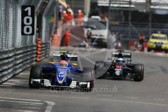World © Octane Photographic Ltd. Sauber F1 Team C35 – Felipe Nasr. Wednesday 25th May 2016, F1 Monaco - Practice 2, Monaco, Monte Carlo. Digital Ref : 1562LB1D7312