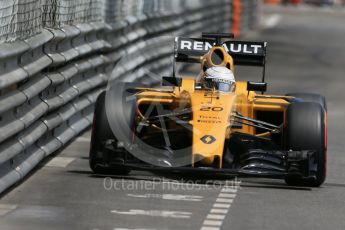 World © Octane Photographic Ltd. Renault Sport F1 Team RS16 - Kevin Magnussen. Wednesday 25th May 2016, F1 Monaco - Practice 2, Monaco, Monte Carlo. Digital Ref : 1562LB1D7331