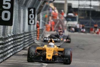World © Octane Photographic Ltd. Renault Sport F1 Team RS16 - Kevin Magnussen. Wednesday 25th May 2016, F1 Monaco - Practice 2, Monaco, Monte Carlo. Digital Ref : 1562LB1D7384