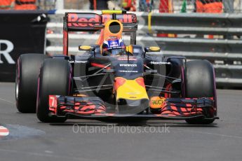 World © Octane Photographic Ltd. Red Bull Racing RB12 – Max Verstappen. Wednesday 25th May 2016, F1 Monaco - Practice 2, Monaco, Monte Carlo. Digital Ref : 1562LB1D7729