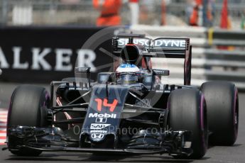World © Octane Photographic Ltd. McLaren Honda MP4-31 – Fernando Alonso. Wednesday 25th May 2016, F1 Monaco - Practice 2, Monaco, Monte Carlo. Digital Ref : 1562LB1D7740