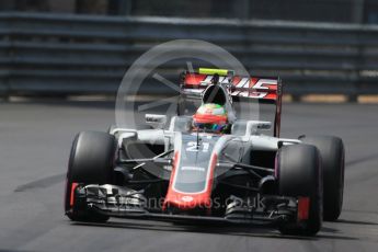 World © Octane Photographic Ltd. Haas F1 Team VF-16 - Esteban Gutierrez. Wednesday 25th May 2016, F1 Monaco - Practice 2, Monaco, Monte Carlo. Digital Ref : 1562LB1D7820