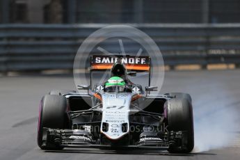 World © Octane Photographic Ltd. Sahara Force India VJM09 - Nico Hulkenberg. Wednesday 25th May 2016, F1 Monaco - Practice 2, Monaco, Monte Carlo. Digital Ref : 1562LB1D7858