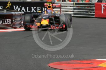 World © Octane Photographic Ltd. Red Bull Racing RB12 – Max Verstappen. Wednesday 25th May 2016, F1 Monaco - Practice 2, Monaco, Monte Carlo. Digital Ref : 1562LB5D6305
