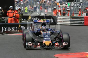 World © Octane Photographic Ltd. Scuderia Toro Rosso STR11 – Carlos Sainz. Wednesday 25th May 2016, F1 Monaco - Practice 2, Monaco, Monte Carlo. Digital Ref : 1562LB5D6312