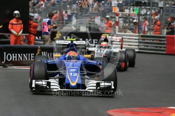 World © Octane Photographic Ltd. Sauber F1 Team C35 – Felipe Nasr. Wednesday 25th May 2016, F1 Monaco - Practice 2, Monaco, Monte Carlo. Digital Ref : 1562LB5D6381