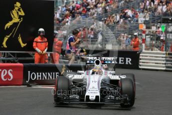 World © Octane Photographic Ltd. Williams Martini Racing, Williams Mercedes FW38 – Felipe Massa. Wednesday 25th May 2016, F1 Monaco - Practice 2, Monaco, Monte Carlo. Digital Ref : 1562LB5D6388
