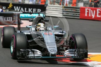 World © Octane Photographic Ltd. Mercedes AMG Petronas W07 Hybrid – Lewis Hamilton. Wednesday 25th May 2016, F1 Monaco - Practice 2, Monaco, Monte Carlo. Digital Ref : 1562LB5D6466