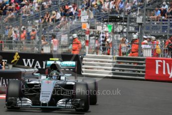 World © Octane Photographic Ltd. Mercedes AMG Petronas W07 Hybrid – Nico Rosberg. Wednesday 25th May 2016, F1 Monaco - Practice 2, Monaco, Monte Carlo. Digital Ref : 1562LB5D6486