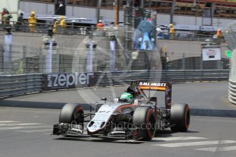 World © Octane Photographic Ltd. Sahara Force India VJM09 - Nico Hulkenberg. Saturday 28th May 2016, F1 Monaco GP Qualifying, Monaco, Monte Carlo. Digital Ref :