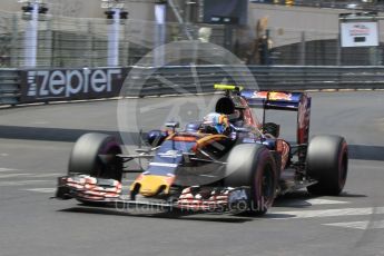 World © Octane Photographic Ltd. Scuderia Toro Rosso STR11 – Carlos Sainz. Saturday 28th May 2016, F1 Monaco GP Qualifying, Monaco, Monte Carlo. Digital Ref : 1569CB1D8236