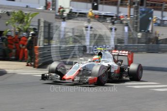 World © Octane Photographic Ltd. Haas F1 Team VF-16 - Esteban Gutierrez. Saturday 28th May 2016, F1 Monaco GP Qualifying, Monaco, Monte Carlo. Digital Ref : 1569CB1D8240