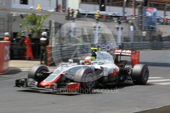World © Octane Photographic Ltd. Haas F1 Team VF-16 – Romain Grosjean. Saturday 28th May 2016, F1 Monaco GP Qualifying, Monaco, Monte Carlo. Digital Ref :
