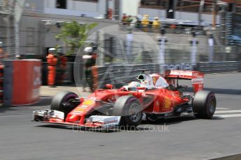 World © Octane Photographic Ltd. Scuderia Ferrari SF16-H – Sebastian Vettel. Saturday 28th May 2016, F1 Monaco GP Qualifying, Monaco, Monte Carlo. Digital Ref :