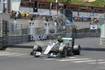 World © Octane Photographic Ltd. Mercedes AMG Petronas W07 Hybrid – Nico Rosberg. Saturday 28th May 2016, F1 Monaco GP Qualifying, Monaco, Monte Carlo. Digital Ref :