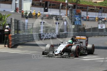 World © Octane Photographic Ltd. Sahara Force India VJM09 - Nico Hulkenberg. Saturday 28th May 2016, F1 Monaco GP Qualifying, Monaco, Monte Carlo. Digital Ref :