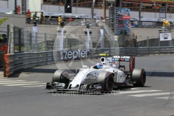 World © Octane Photographic Ltd. Williams Martini Racing, Williams Mercedes FW38 – Valtteri Bottas. Saturday 28th May 2016, F1 Monaco GP Qualifying, Monaco, Monte Carlo. Digital Ref :