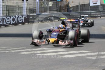 World © Octane Photographic Ltd. Scuderia Toro Rosso STR11 – Carlos Sainz. Saturday 28th May 2016, F1 Monaco GP Qualifying, Monaco, Monte Carlo. Digital Ref :