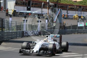 World © Octane Photographic Ltd. Williams Martini Racing, Williams Mercedes FW38 – Felipe Massa. Saturday 28th May 2016, F1 Monaco GP Qualifying, Monaco, Monte Carlo. Digital Ref :