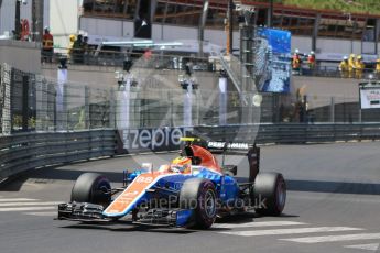 World © Octane Photographic Ltd. Manor Racing MRT05 – Rio Haryanto. Saturday 28th May 2016, F1 Monaco GP Qualifying, Monaco, Monte Carlo. Digital Ref :
