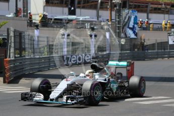 World © Octane Photographic Ltd. Mercedes AMG Petronas W07 Hybrid – Lewis Hamilton. Saturday 28th May 2016, F1 Monaco GP Qualifying, Monaco, Monte Carlo. Digital Ref :