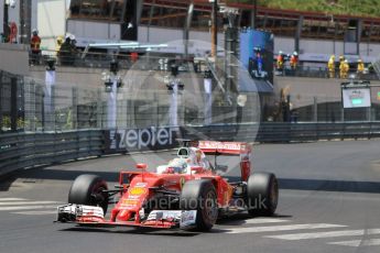 World © Octane Photographic Ltd. Scuderia Ferrari SF16-H – Sebastian Vettel. Saturday 28th May 2016, F1 Monaco GP Qualifying, Monaco, Monte Carlo. Digital Ref :