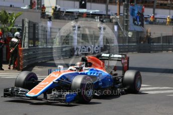 World © Octane Photographic Ltd. Manor Racing MRT05 - Pascal Wehrlein. Saturday 28th May 2016, F1 Monaco GP Qualifying, Monaco, Monte Carlo. Digital Ref :