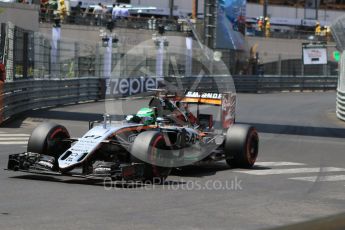 World © Octane Photographic Ltd. Sahara Force India VJM09 - Nico Hulkenberg. Saturday 28th May 2016, F1 Monaco GP Qualifying, Monaco, Monte Carlo. Digital Ref :